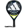 Adidas Arrow Hit Junior 2026 padelracket i mörkblått med vitt Adidas-märke och neongul hals