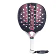 Babolat Stima Spirit 2023 padelracket i mörkgrått och gammelrosa med vitt grepp, sedd framifrån