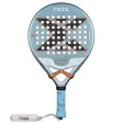 NOX VK10 Ventus Control 2026 padelracket i ljusblått med svart och kopparfärgat X-mönster och rund form