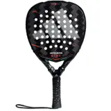 Adidas Metalbone 2026 padelracket i svart med grått Adidas-märke och orange detaljer, sedd framifrån