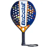 Babolat Alioth Junior padelracket i blått med vit mittrand, färgstänk och orange hals