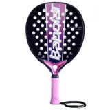 Babolat Stima Vita 2025 padelracket i svart med lila och rosa mittrand och rosa grepp