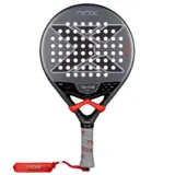 NOX ML10 Ventus Control 2026 padelracket i grått och svart med röda detaljer, rund form och röd handledsrem