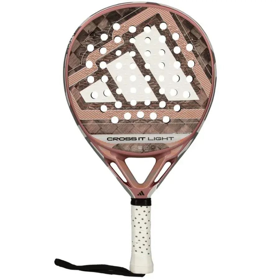 Adidas Cross IT Light 2026 padelracket i gammelrosa och brunt med vitt Adidas-märke och vitt grepp