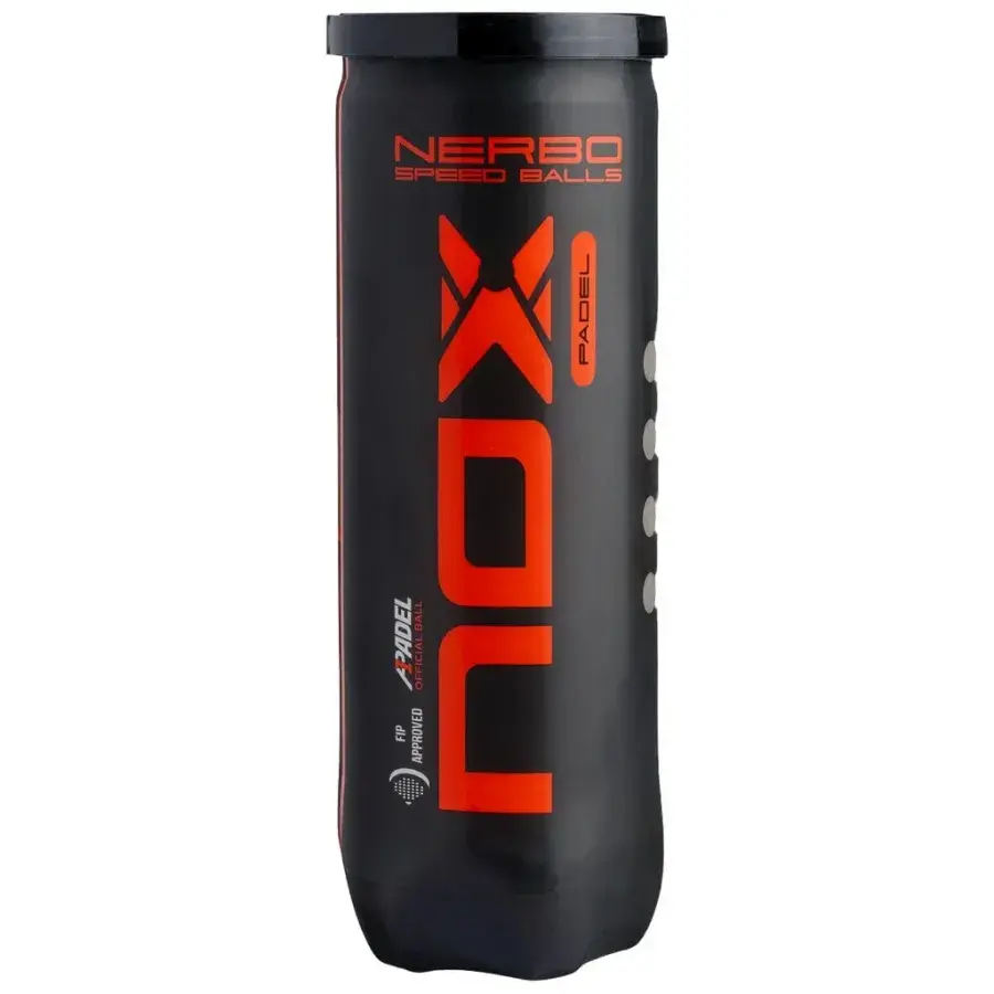 Svart NOX Nerbo Speed Balls bollrör med orange NOX-logga och texten FIP approved