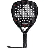 Adidas Metalbone 2026 padelracket i svart med grått Adidas-märke och orange detaljer, sedd framifrån