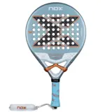 NOX VK10 Ventus Control 2026 padelracket i ljusblått med svart och kopparfärgat X-mönster och rund form